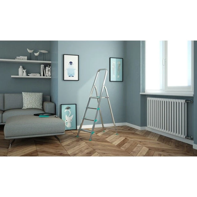 Scala LIBELLULA 4 Gradini In Alluminio E Piedini Antiscivolo EN131 MADE IN ITALY 3