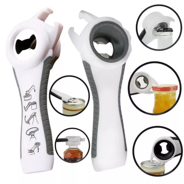 All In One Bottle Opener Jar Can Kitchen Manual Tool Gadget Multifunction 5 in 1