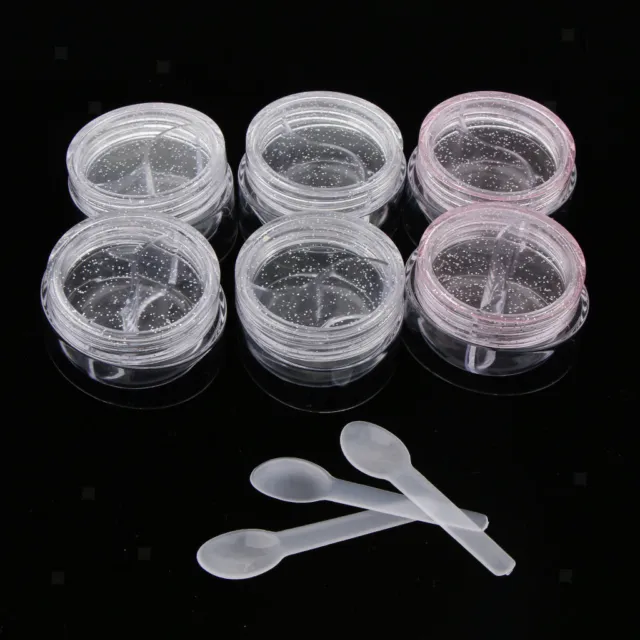 6pcs Clear Small 20g Plastic Jars for Cosmetic Sample Container Pot Cream