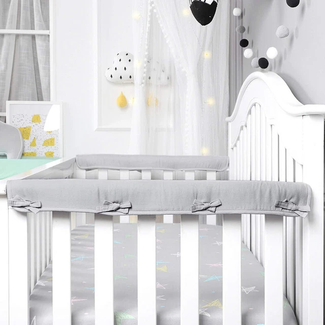 3x Baby Safe Crib Pads Rail Bed Cover Protection Bedroom Crib Bumper for Baby FC