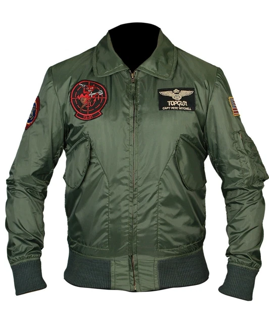 Giacca In Pelle Stile Top Gun Maverick | Marrone Con Collo In Pelliccia Rimovibile, Taglie Forti XXXL - copertina
