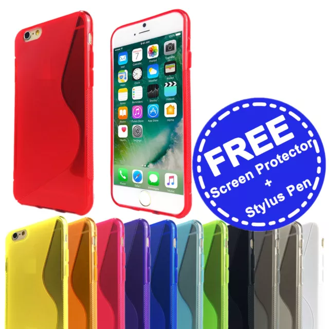 Soft Gel Silicone Thin Back Cover Slim TPU New Case for Apple iPhone 7, 7 Plus