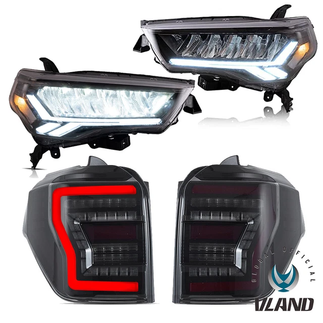 FULL LED HEADLIGHTS+TAIL Lights W/Startup Animation For Toyota 4Runner