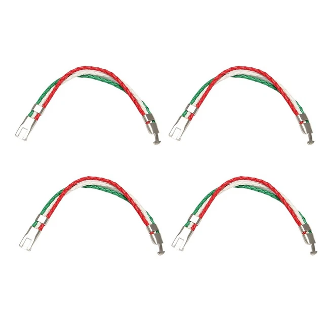 4X Jewelry Bracelet, Italian Flag Bangle, Leather Alloy, for Men's Women, G J9B3