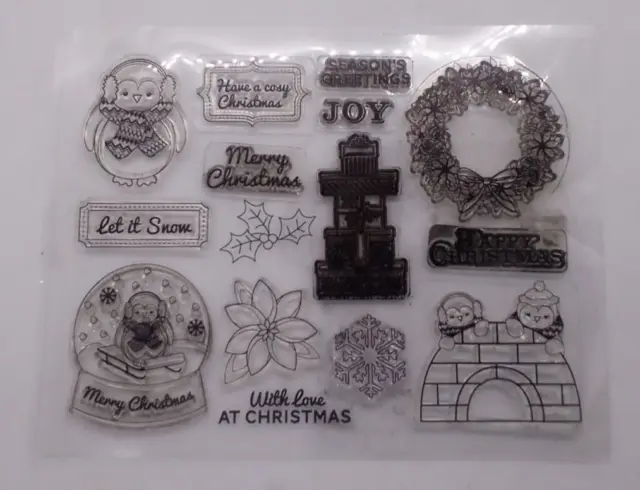 Weihnachten Silikon klare Briefmarken für Scrapbooking Handwerk Dekor Karten