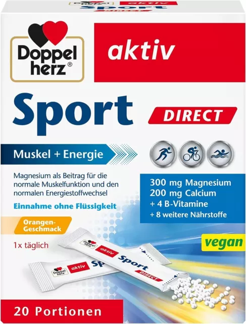 Sport DIRECT - Muskel + Energie - Magnesium, Calcium & B-Vitamine - für Sportler