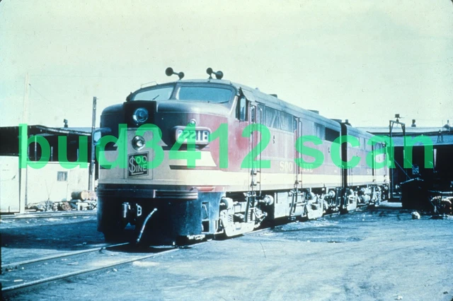 SOO Soo Line FA1 #2221B at Fond du Lac WI 1964 DUPLICATE Slide!