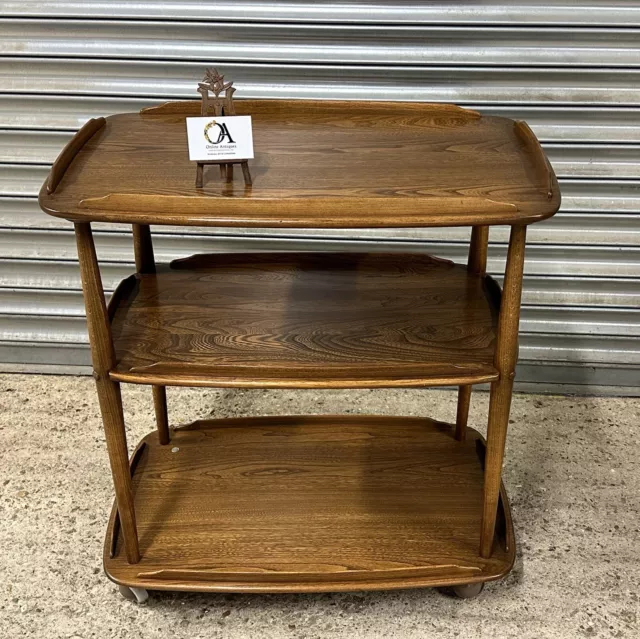 Immaculate 1970’s Ercol Mid Century Three Tier Drinks / Tea Trolley