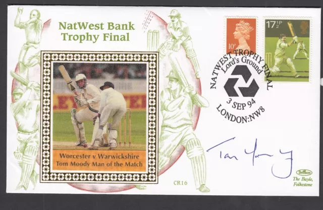 signed cricket FDC - Nat West Trophy Final 1994-Man of match-signed by Tom Moody