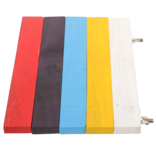 Supporto per posatoio in legno per uccellini trampolino colorato criceto plateau in legno colorato