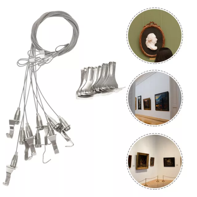 Picture Rail Hooks Kit for Hanging Frames, Mirrors, and Artwork-GM