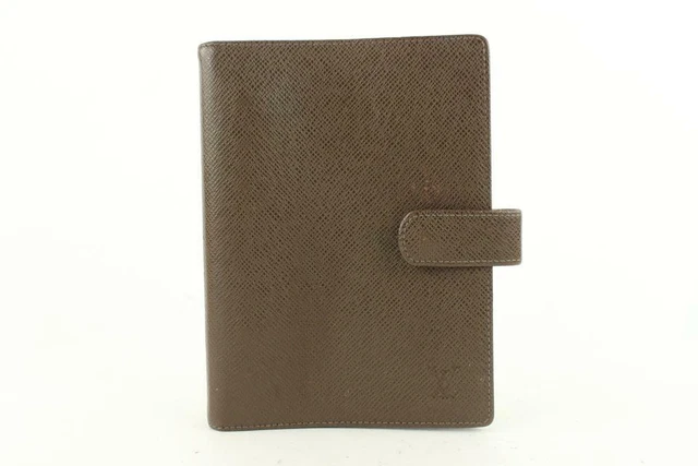 Louis Vuitton Marrone Taiga Pelle Piccolo Anello Agenda Pm Cover 651lvs617