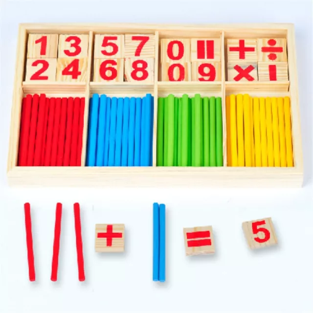 Counting Sticks Wooden Math Game Learning Toys Education Montessori Children Gif