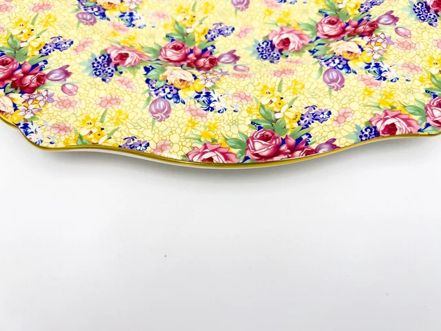 1995 Royal Winton Welbeck Earthenware Chintz 10 1/2" Dinner Plate 8