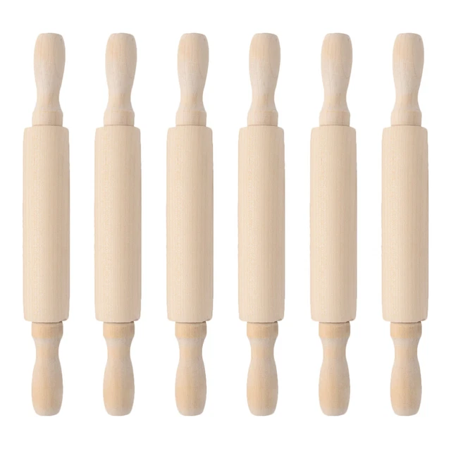 6 pz Mini perno a rullo in rilievo legno chapati rullo