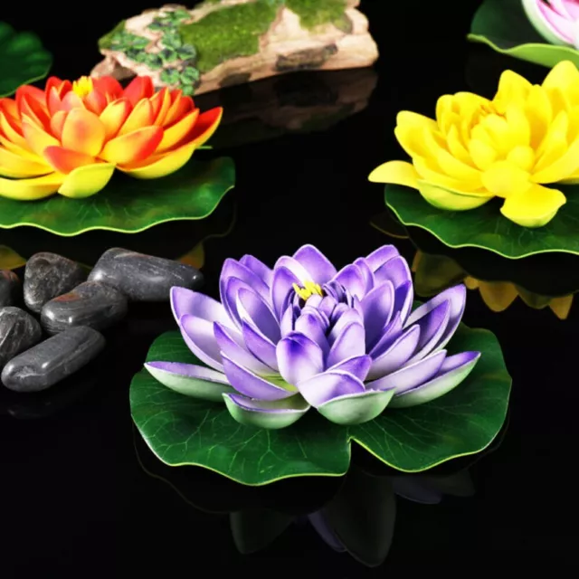 Foglia di loto verde realistica per oggetti di scena o decorazione festa (10 pez