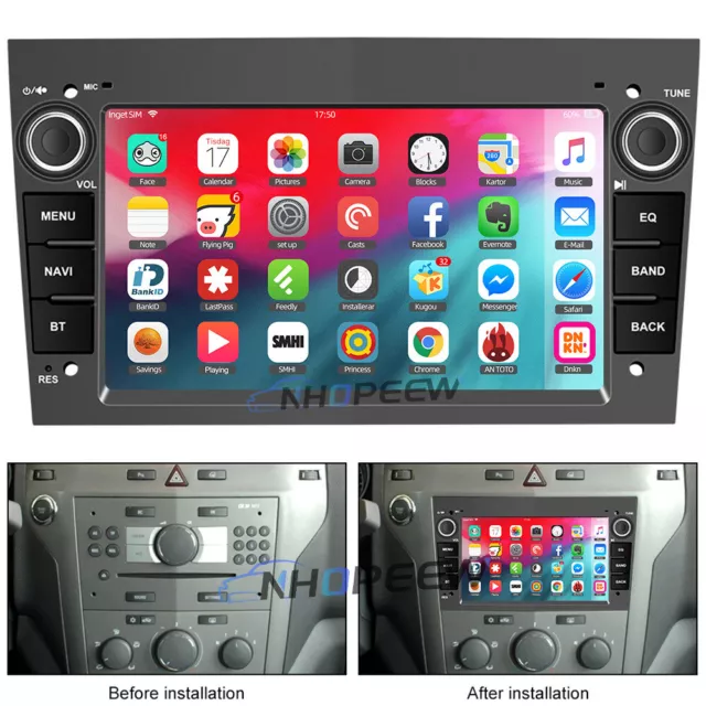 32GB 7" Android 13 Autoradio GPS NAVI Für Opel Astra Corsa Zafira Vectra Meriva