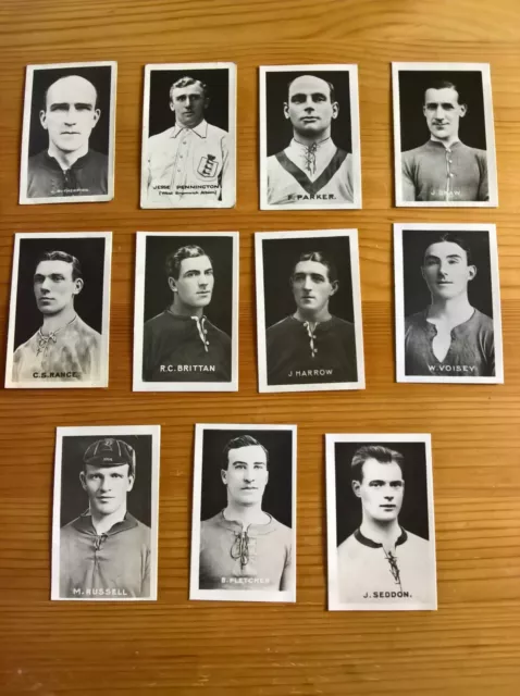 Amalgamated Press trade cards: Sporting Champions & Famous Football Captains x11