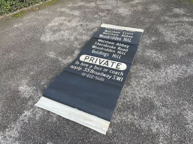 Original London Transport Bus Destination Blind -  Loughton Rt ‘B’