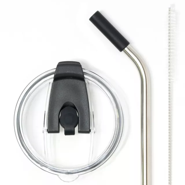 Leak & Spill Proof Combo Straw Lid for Yeti Rambler, Ozark, Hydro Flask Tumblers