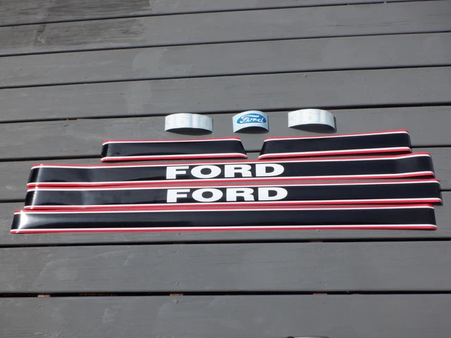 Ford 3610 Tractor Decals. Hood And Dash. Late Models. Black White Red