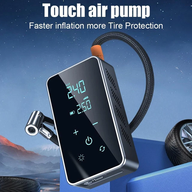 Inflador de neumáticos eléctricos montado automáticamente bomba compresor portátil con cable/carga M1P3