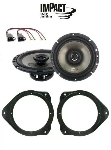 IMPACT Ef 65X Set 2 Haut Parleur pour Audi A1 2010> Avec Adaptateurs & Support