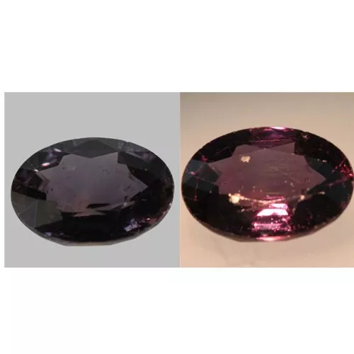 1.60ct 8x6mm Oval-Cut Natural Purple To Violet Change Sapphire