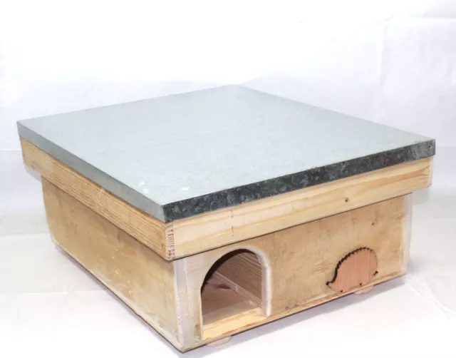 Hedgehog House Handmade personalised wooden box hibernation / shelter up-cycled