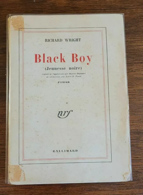 African American Richard Wright Died Paris Book Signed Black Boy French Edition