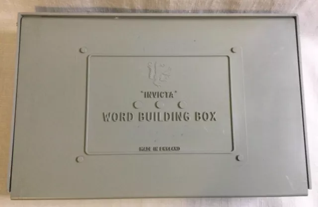Vintage Invicta I.P. 169 Plastic Word Building Box (NO LETTERS) Made in England