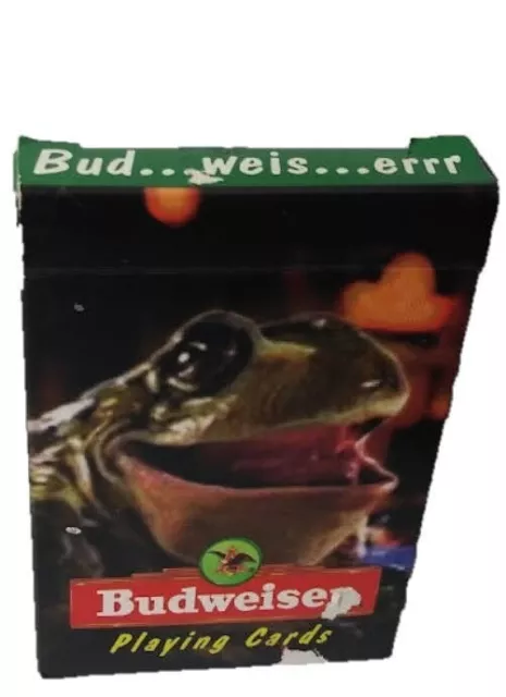 Vintage 1996 Budweiser Frog Deck Playing Cards Anheuser-Busch Advertising
