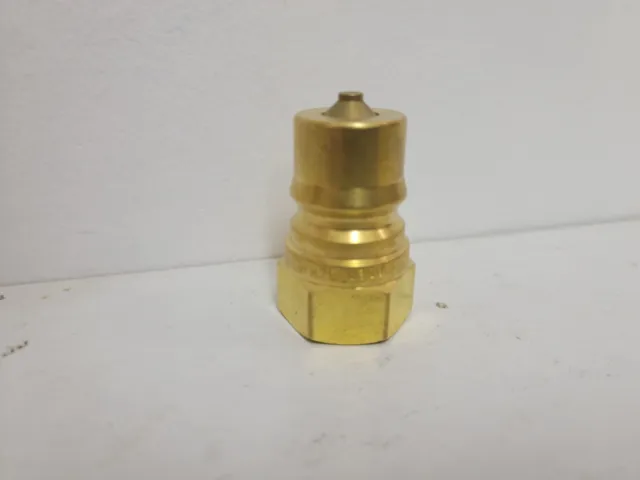 Eaton Hansen B4KP26 Hydraulic Quick Connect Brass Hose Coupling 1/2"-14 Thread