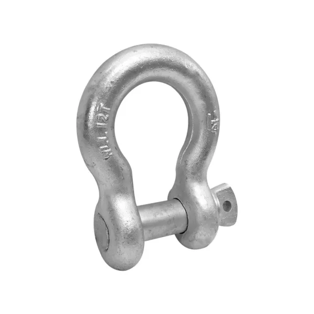 1-1/4" Screw Pin Anchor D Ring Shackle Galvanized Steel Drop Forged WLL 24000Lbs