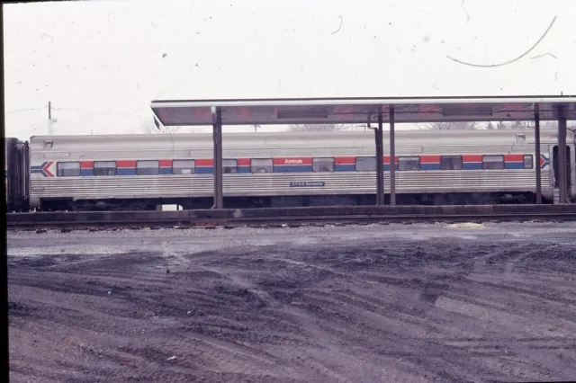 AMTRAK Railroad Train Coach Sarasota Original 1977 Photo Slide