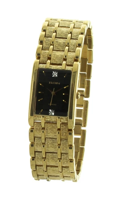 Elgin watch gold and diamonds deals