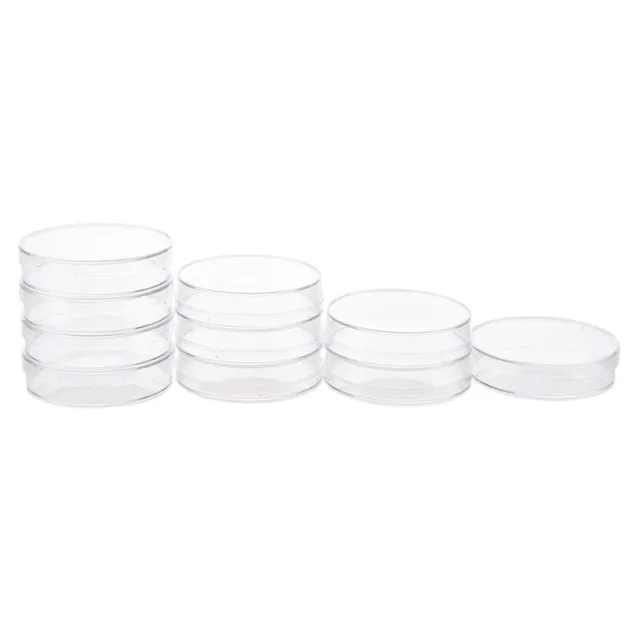 10Pcs Sterile Dishes w/ for Lab Plate Bacterial 55mm x 15mm G7W8h