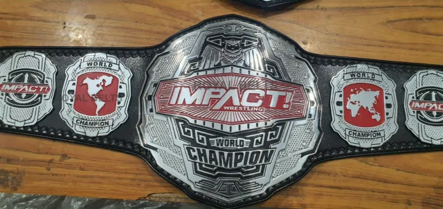 Impact World Heavyweight Championship Title Stacked Plated Belt Adult Size