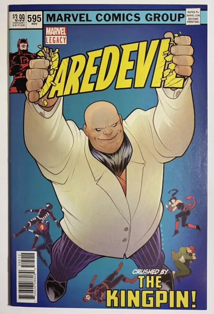 Daredevil 595 NM- 9.2 Marvel 2nd Print Torque X-Men 101 Homage Variant 2018