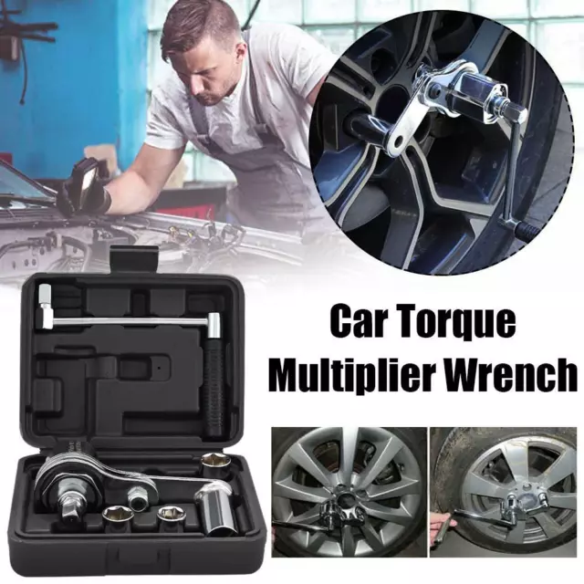 1 Set Car Torque Multiplier Wrench Labor Saving Spanner Lug Lugnuts Res Nut G8J4