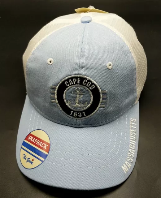 CAPE COD hat blue white adjustable snapback cap Massachusetts MA *NEW*