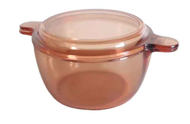 Cocotte Ovale Vision Corning France, 3,5 L, Verre Fumé Vintage