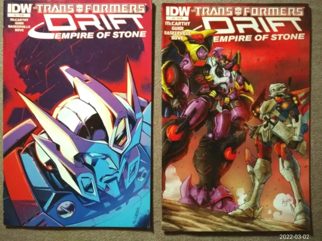 Transformers Drift,Empire of Stone,2 Issues #2 #3,IDW Comics 2014