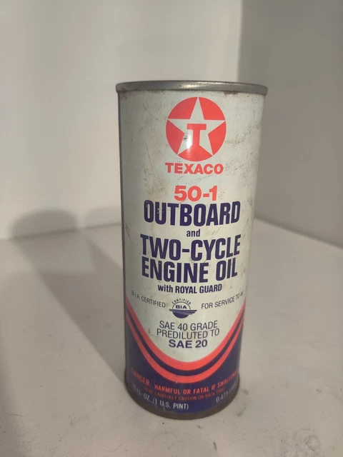 TEXACO 50-1 OUTBOARD and Two Cycle Engine Oil Vintage SAE 20