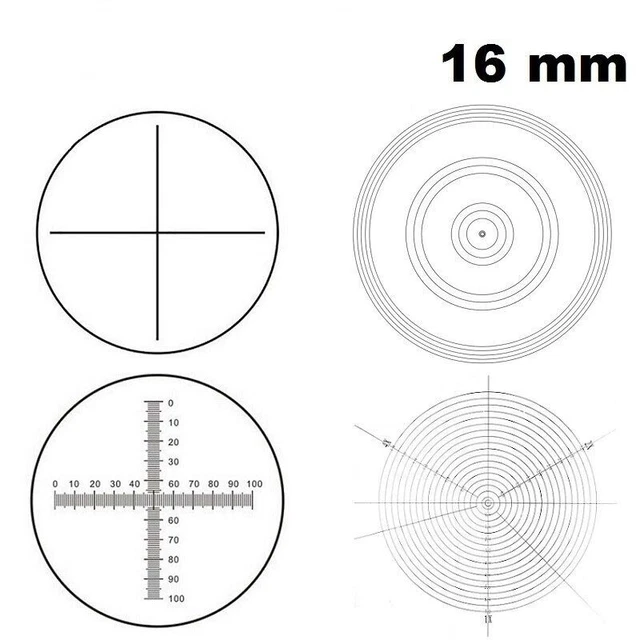 Microscope Eyepiece Micrometer Optical Glass Ocular Calibration Cross Ruler