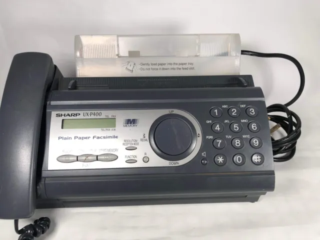 Sharp Ux-P400 Telephone Fax Machine Tested Working Include Inks Phone Vintage 2