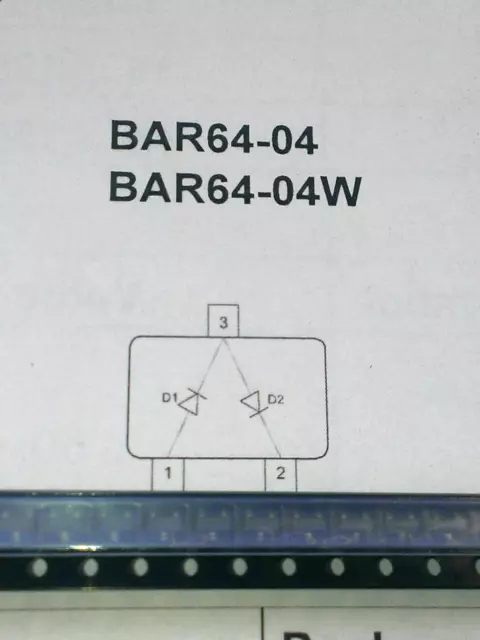 3 Stück BAR64-04  Dual PIN Switch/Attenuator Diode up to 3 GHz SOT23 (M1513)