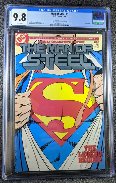 CGC 9.8 DC Superman Man of Steel 1 White 1986 NM/M Special Collector's Edition