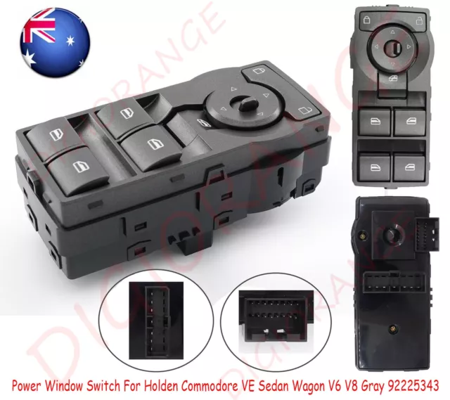 For Holden Commodore VE Sedan Wagon V6 V8 Gray 92225343 Power Window Switch