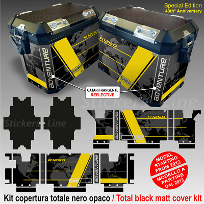 Kit autocollants réinés cassants Valise ALU compatible avec BMW R 1250 GS Adventure 2021 ATR-010 RALLYE 
